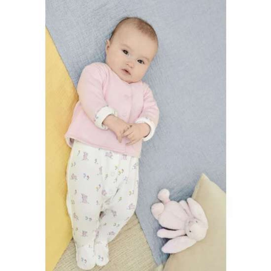 Sleepsuits * | Jojo Maman Bebe Pink Sleepsuit And Jacket 2 Piece Set