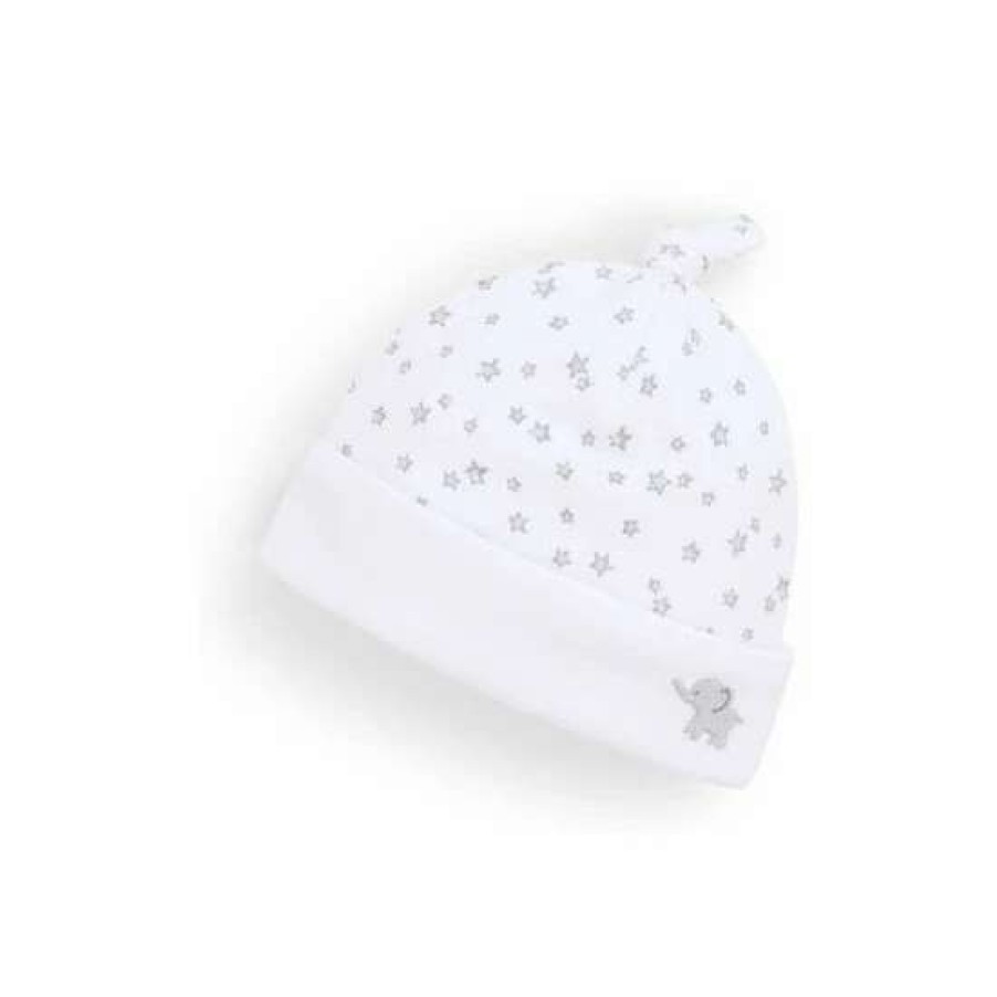 Hats * | Jojo Maman Bebe Baby Ele Embroidered Twinkle Star White Hat