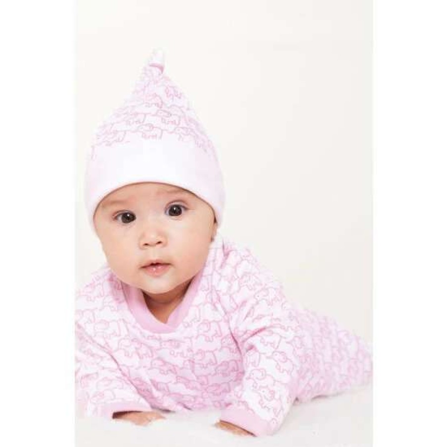 Hats * | Jojo Maman Bebe Baby Pink Little Elephant Hat