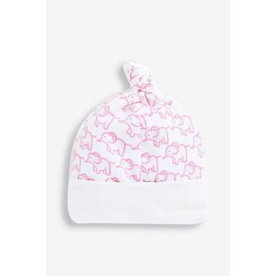 Hats * | Jojo Maman Bebe Baby Pink Little Elephant Hat