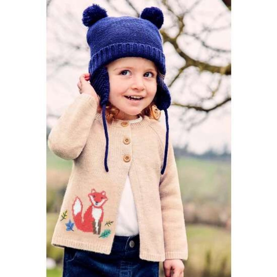 Hats * | Jojo Maman Bebe Blue Pom Pom Hat