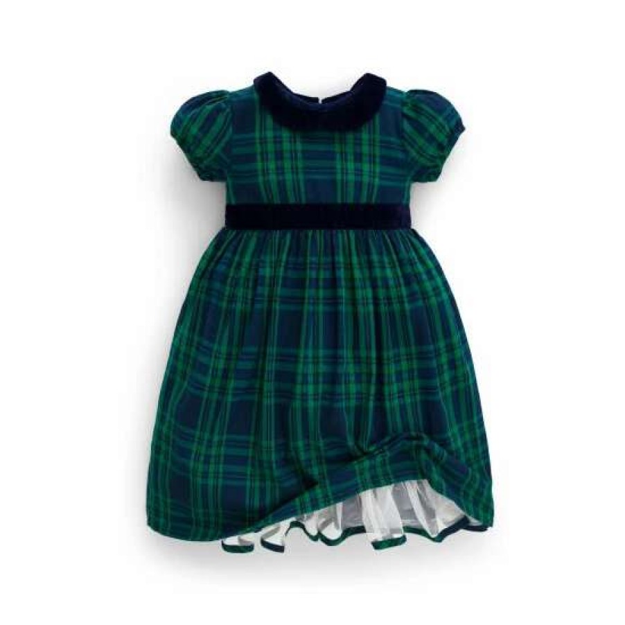 Dresses * | Jojo Maman Bebe Blue Check Party Dress