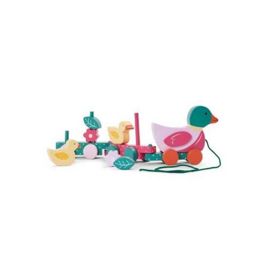 Toys * | Jojo Maman Bebe Pull Along Stacking Duck Toy