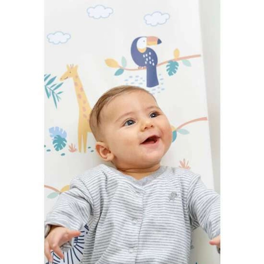 Babyaccessories * | Jojo Maman Bebe Cream Safari Side Support Changing Mat