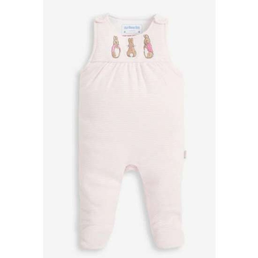 Dungarees * | Jojo Maman Bebe Pink Flopsy Dungaree 2 Piece Set