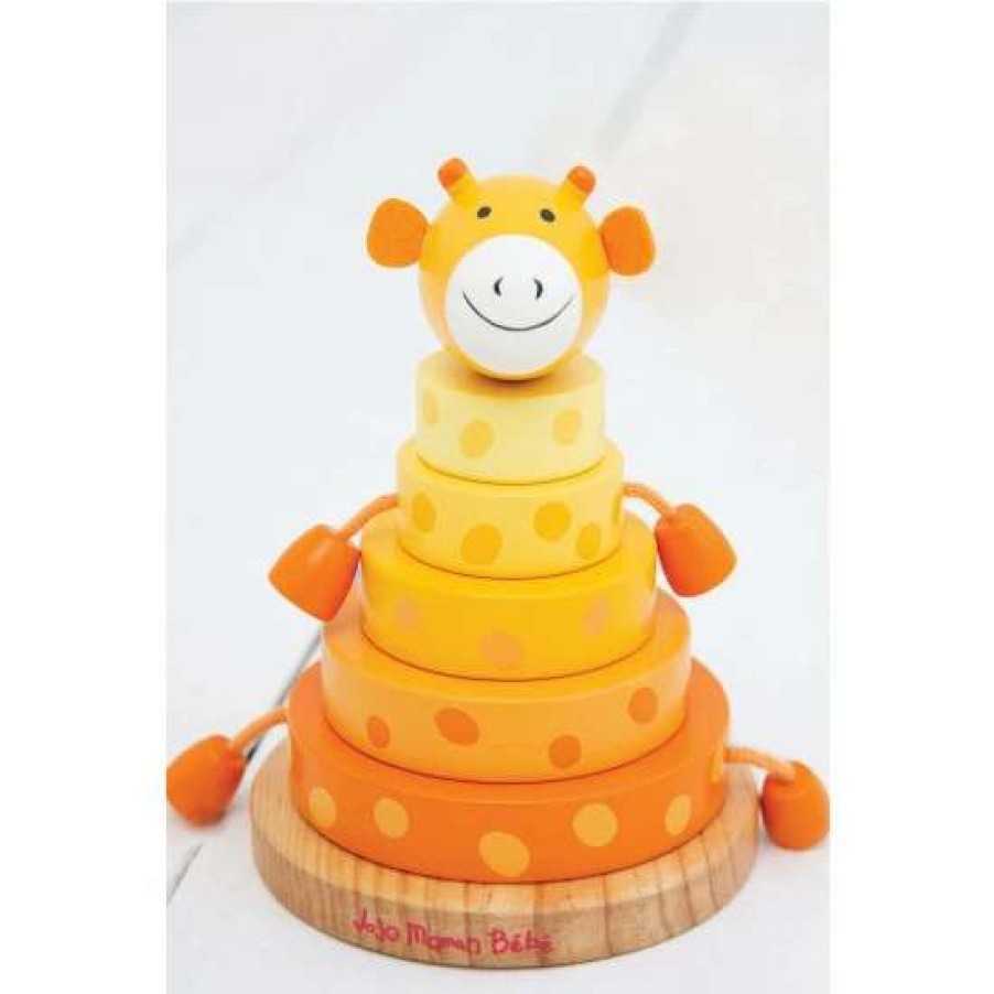 Toys * | Jojo Maman Bebe Orange Giraffe Stacker