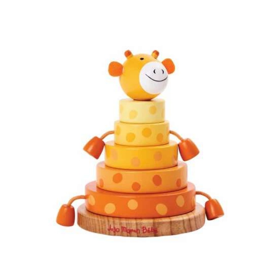 Toys * | Jojo Maman Bebe Orange Giraffe Stacker