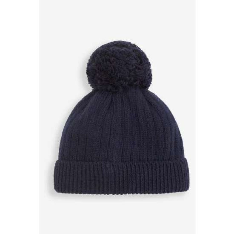 Hats * | Jojo Maman Bebe Blue Cosy Rib Hat