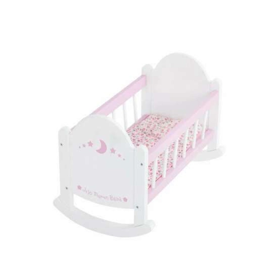 Toys * | Jojo Maman Bebe Pink Fleur Rocking Cradle