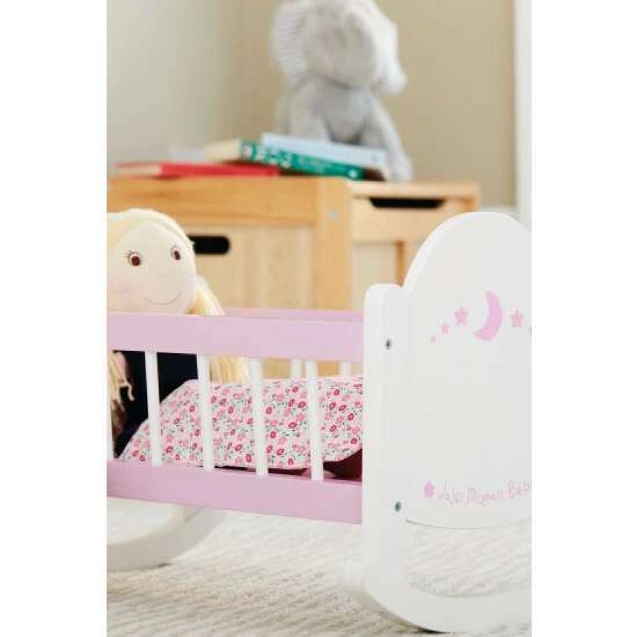 Toys * | Jojo Maman Bebe Pink Fleur Rocking Cradle