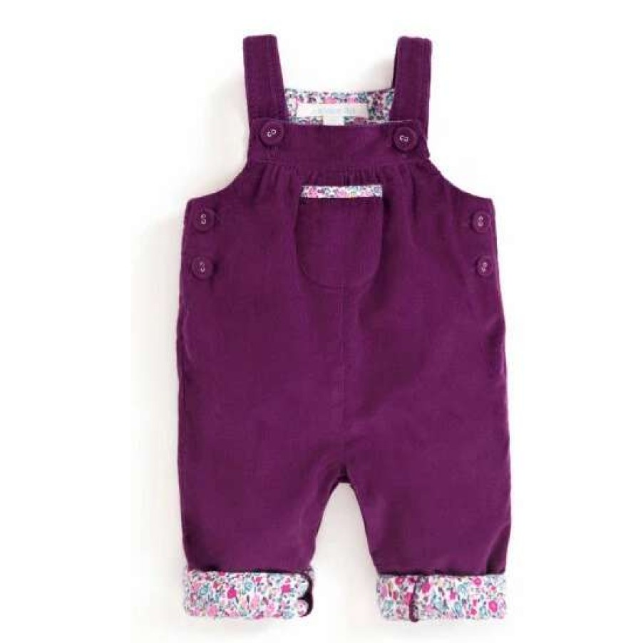 Dungarees * | Jojo Maman Bebe Purple Pretty Cord Dungarees