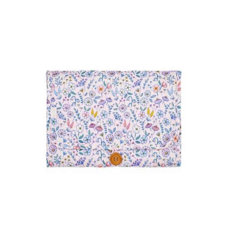 Babyaccessories * | Jojo Maman Bebe Pink Meadow Quilted Changing Mat