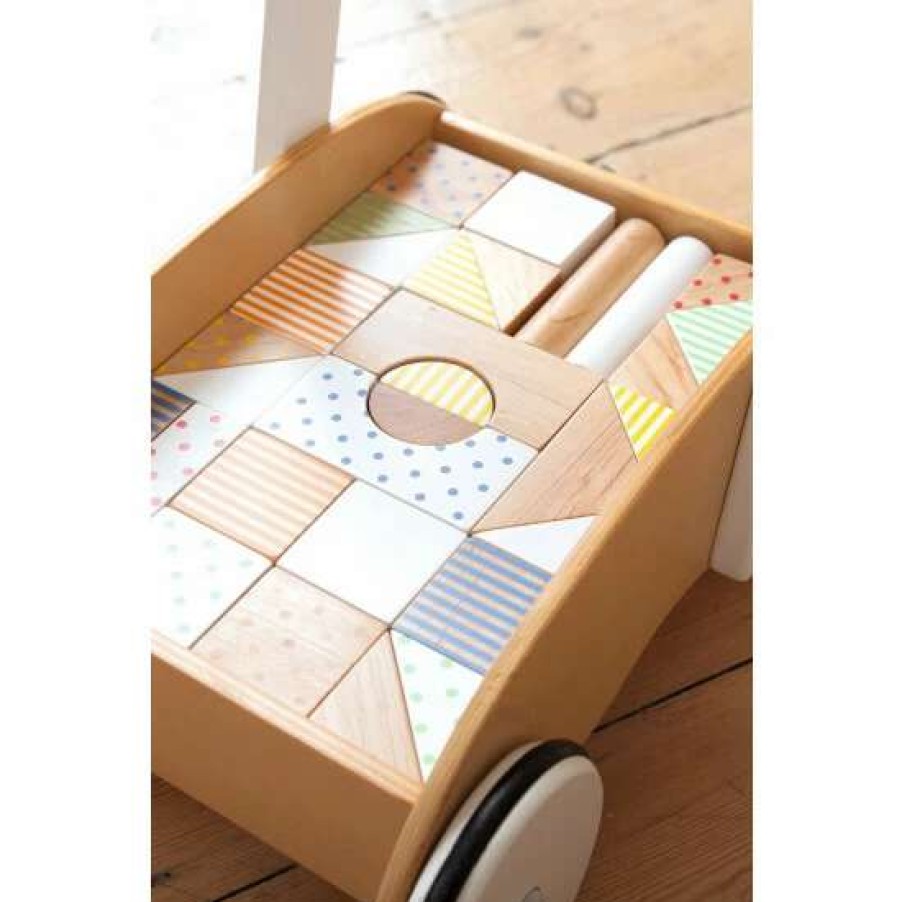 Toys * | Jojo Maman Bebe Baby Walker With Wooden Blocks