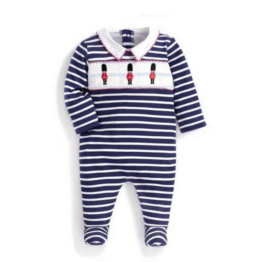 Sleepsuits * | Jojo Maman Bebe Blue London Guard Sleepsuit