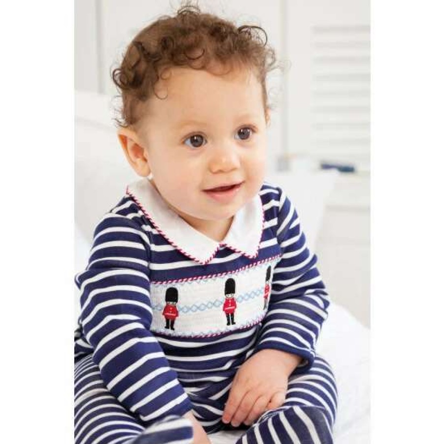 Sleepsuits * | Jojo Maman Bebe Blue London Guard Sleepsuit