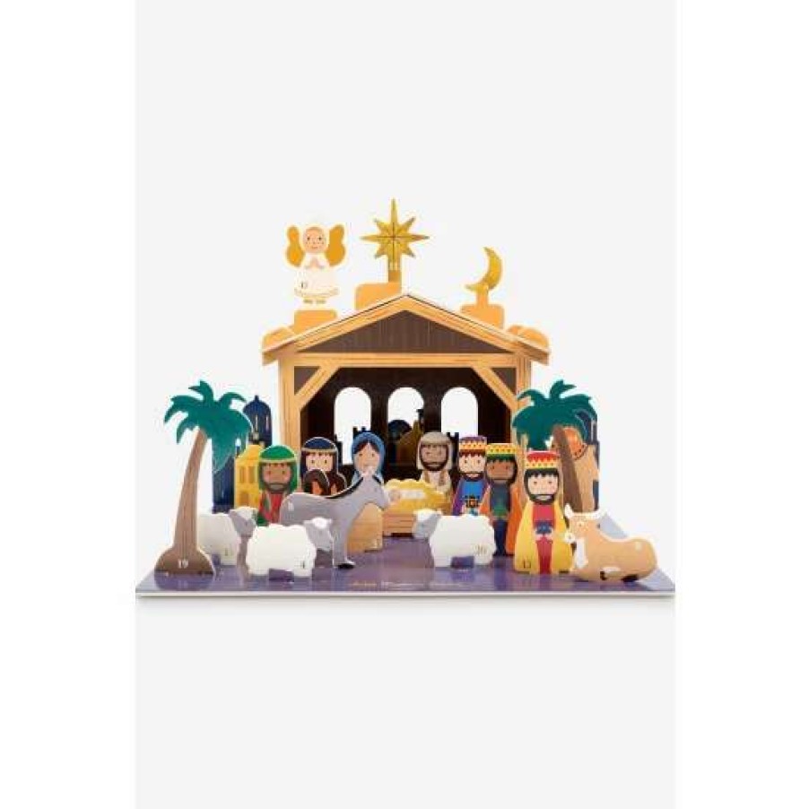 Toys * | Jojo Maman Bebe Pop Out Nativity Advent Scene