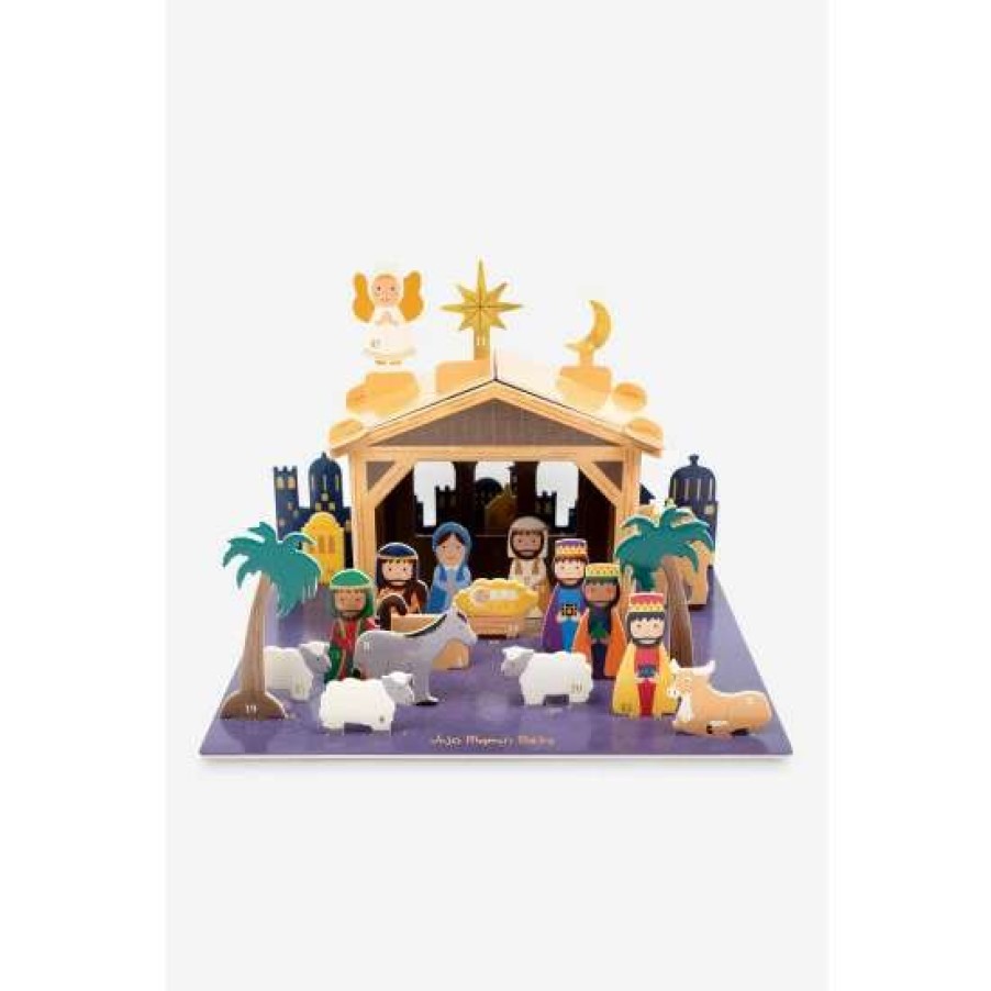 Toys * | Jojo Maman Bebe Pop Out Nativity Advent Scene