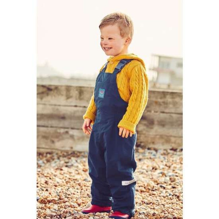 Dungarees * | Jojo Maman Bebe Blue Waterproof Fleece Lined Dungarees