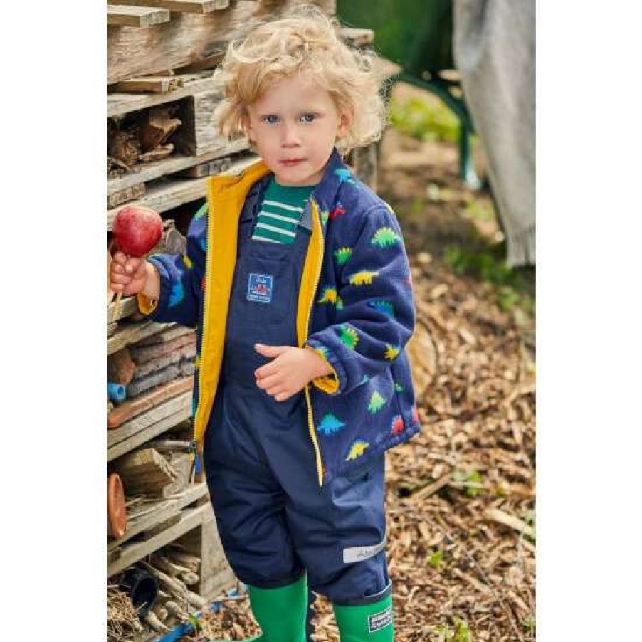 Dungarees * | Jojo Maman Bebe Blue Waterproof Fleece Lined Dungarees