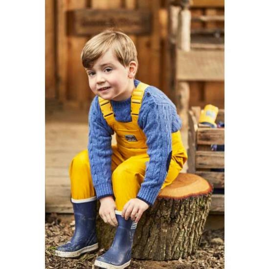 Dungarees * | Jojo Maman Bebe Yellow Pack-Away Waterproof Dungarees