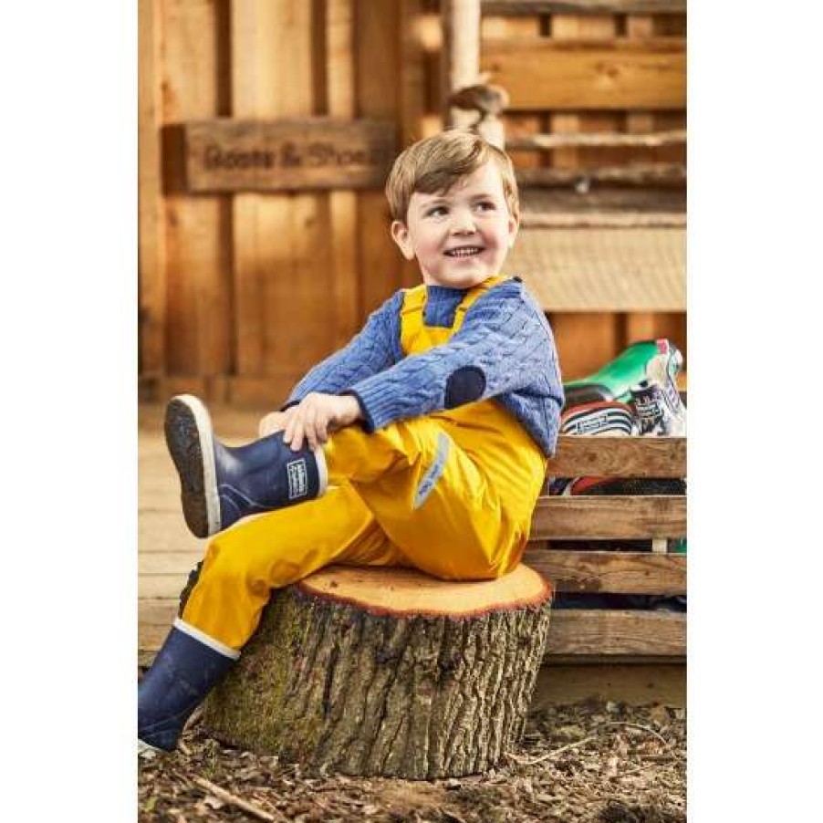 Dungarees * | Jojo Maman Bebe Yellow Pack-Away Waterproof Dungarees