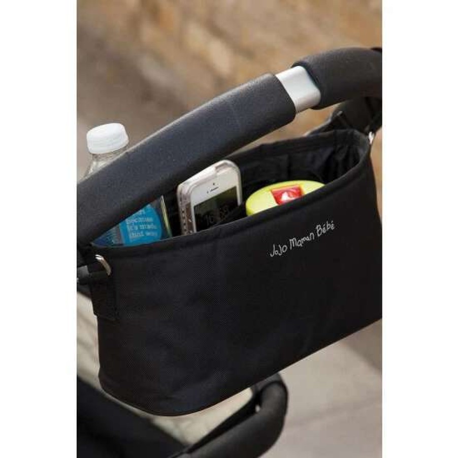 Babyaccessories * | Jojo Maman Bebe Jojo Black Stroller Organiser