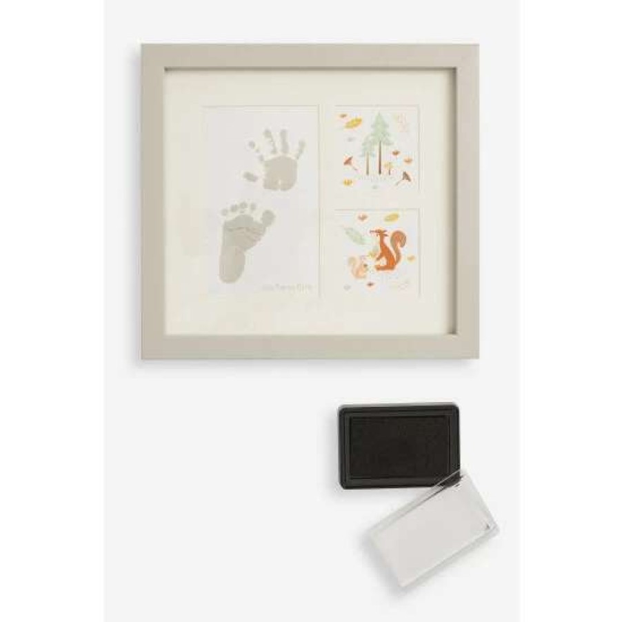 Babyaccessories * | Jojo Maman Bebe Grey My First Prints Photo Frame