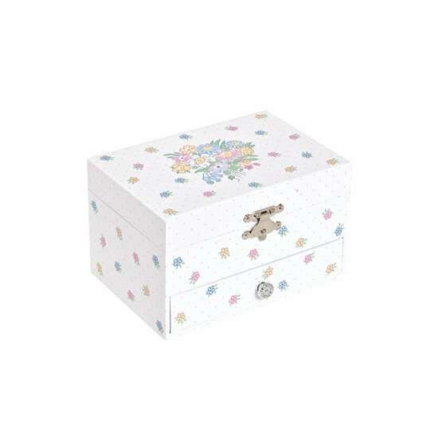 Toys * | Jojo Maman Bebe Pretty Floral Musical Jewellery Box