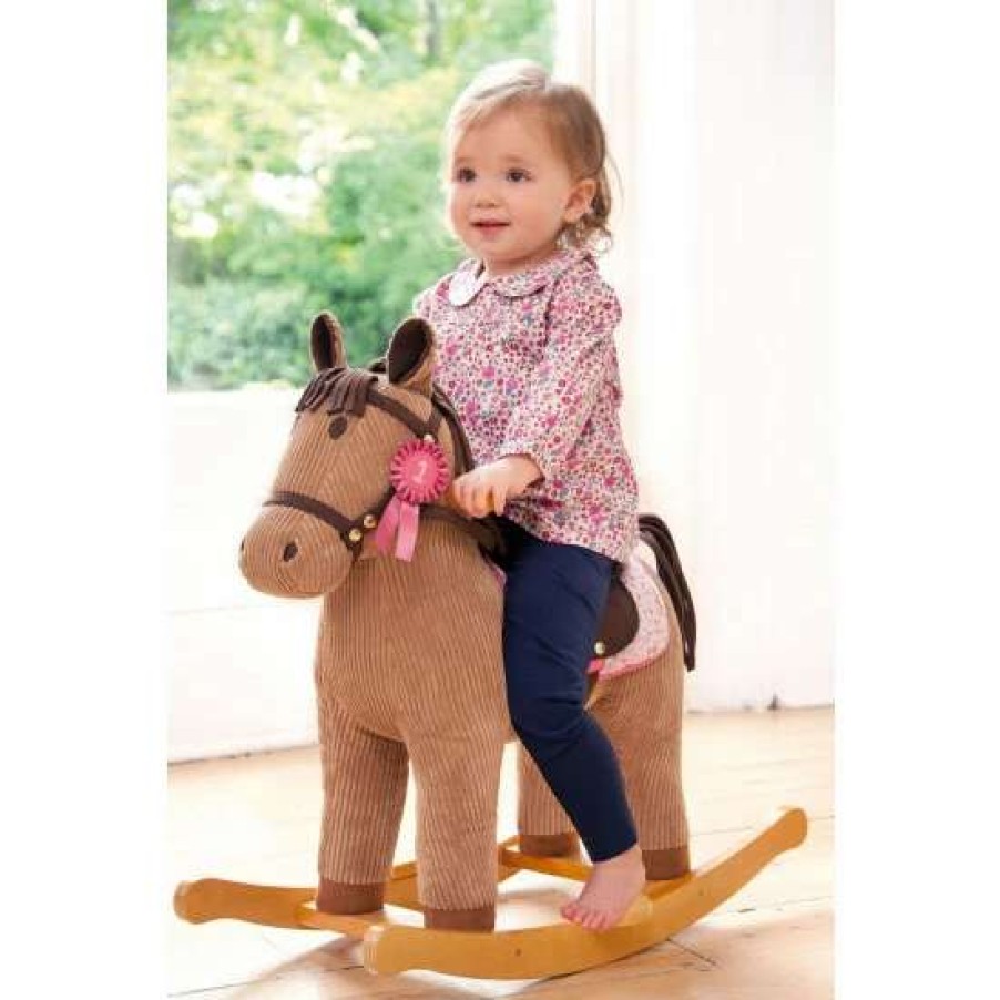 Toys * | Jojo Maman Bebe 2-In-1 Brown Rocking Horse Toy