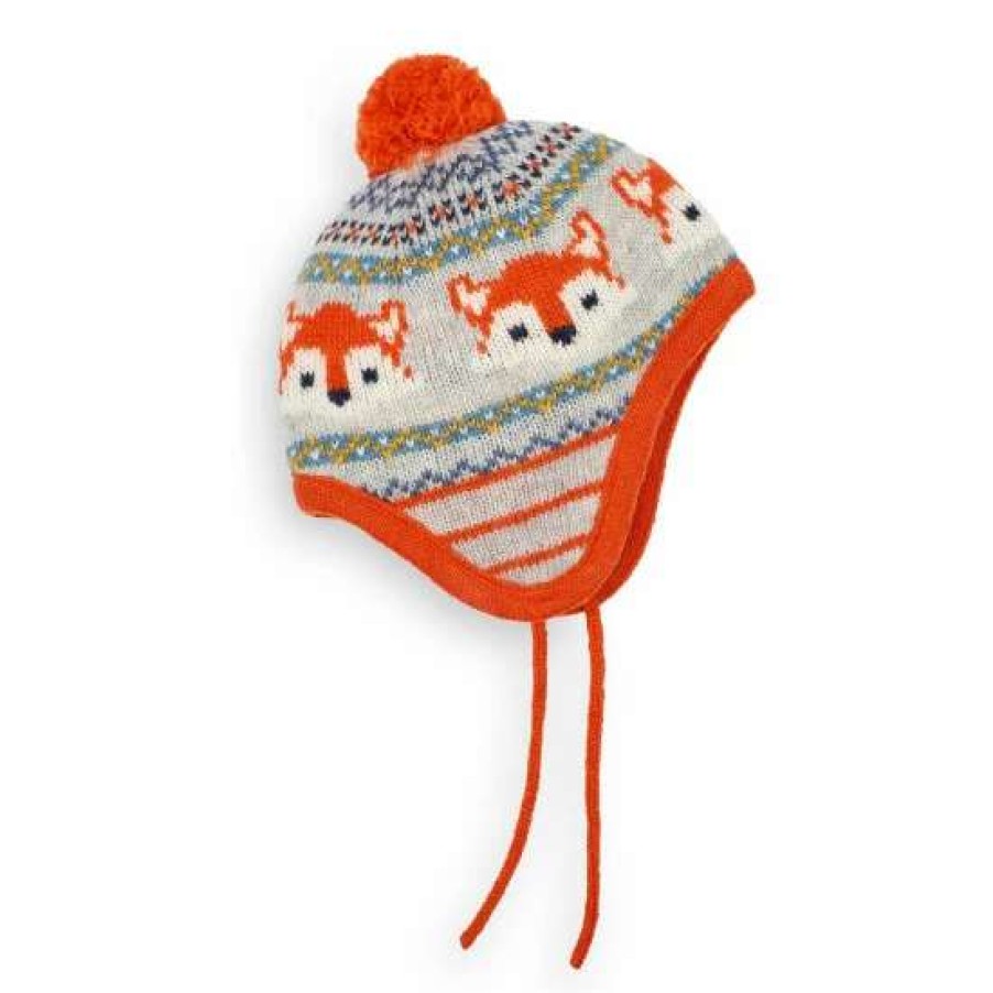 Hats * | Jojo Maman Bebe Grey Fox Fair Isle Hat