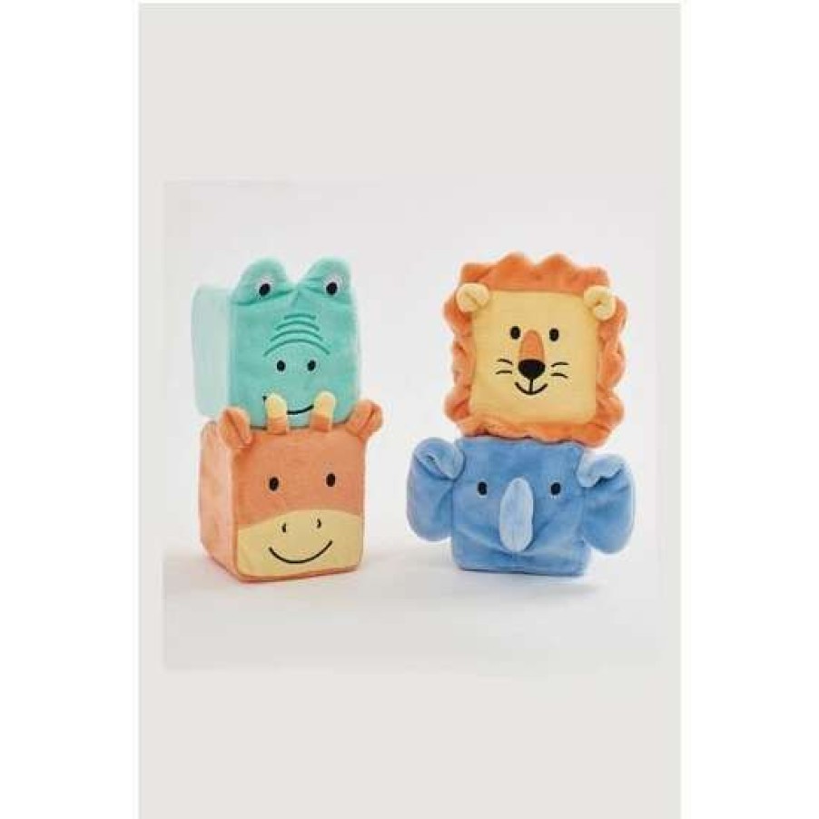 Toys * | Jojo Maman Bebe Soft Safari Cubes 4-Pack