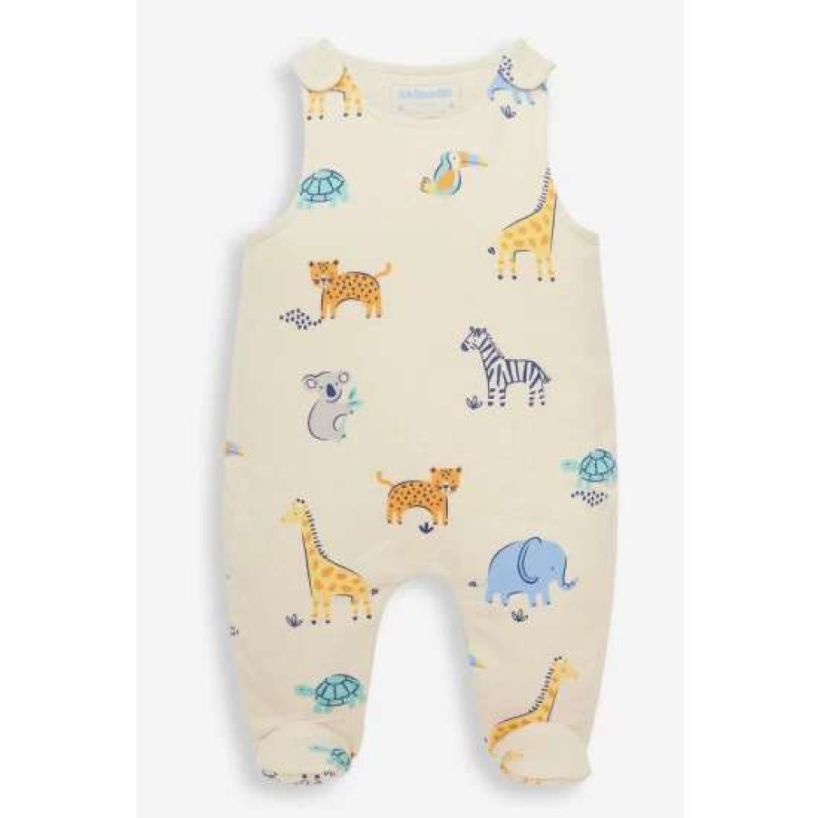 Dungarees * | Jojo Maman Bebe Blue Safari Dungaree 2 Piece Set