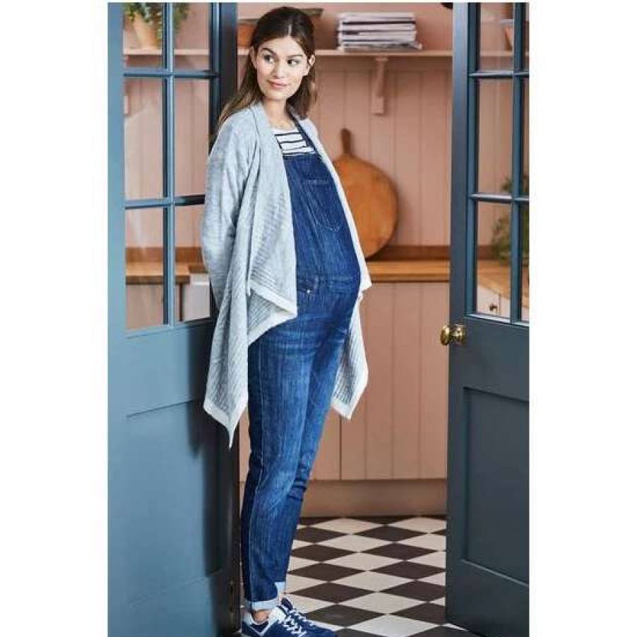 Dungarees * | Jojo Maman Bebe Mid Wash Maternity Dungarees