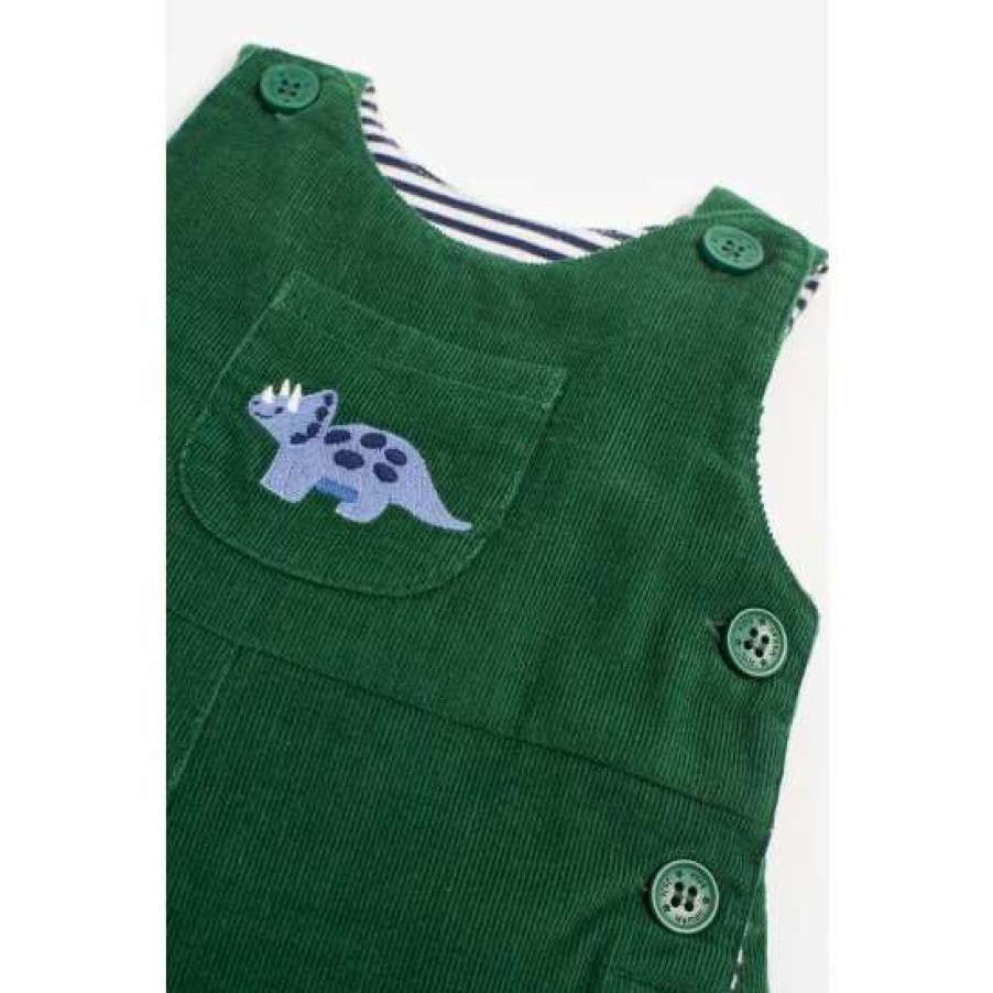 Dungarees * | Jojo Maman Bebe Dino Embroidered Pocket Cord Dungarees