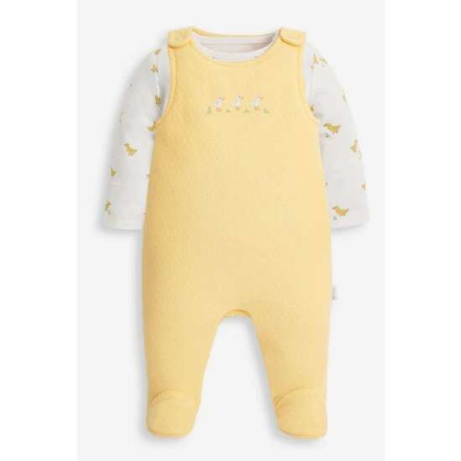 Dungarees * | Jojo Maman Bebe Yellow Duck Dungaree 2 Piece Set