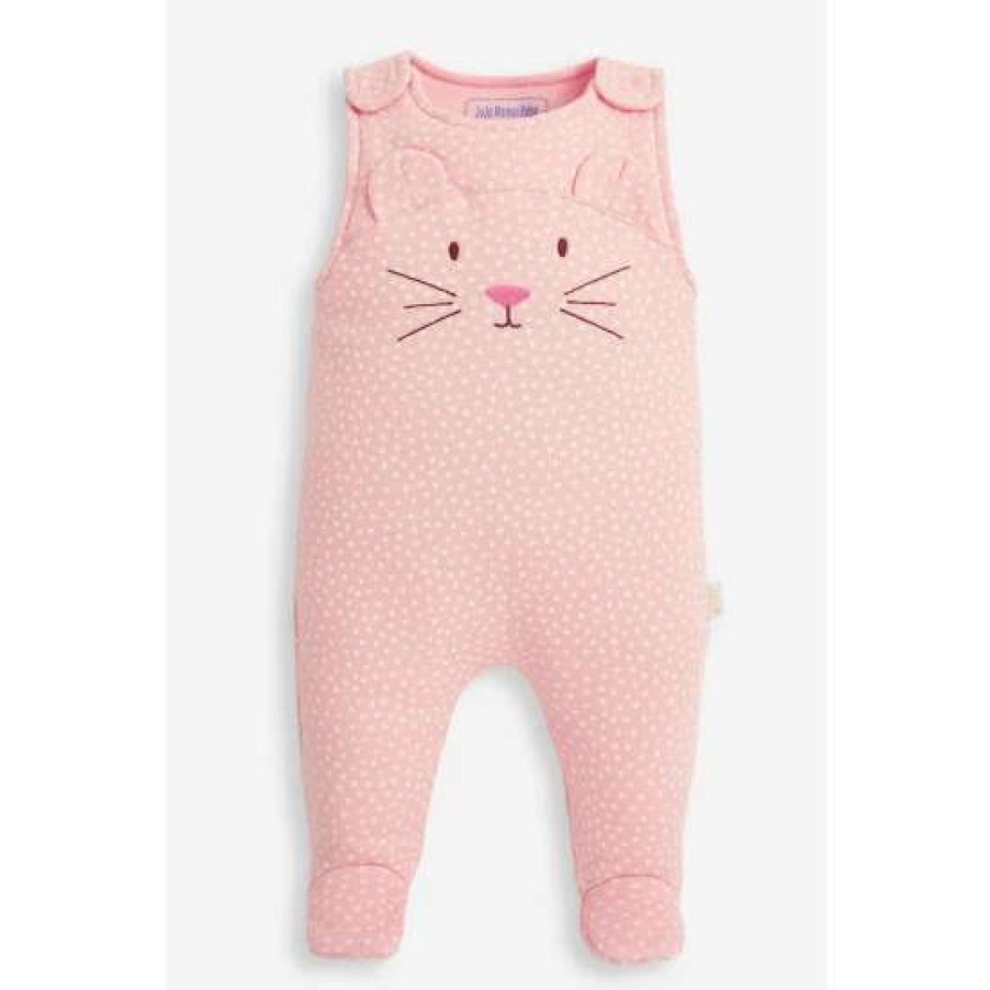 Dungarees * | Jojo Maman Bebe Pink Mouse Dungaree Set 2 Piece