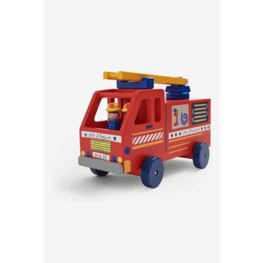 Toys * | Jojo Maman Bebe Wooden Fire Engine