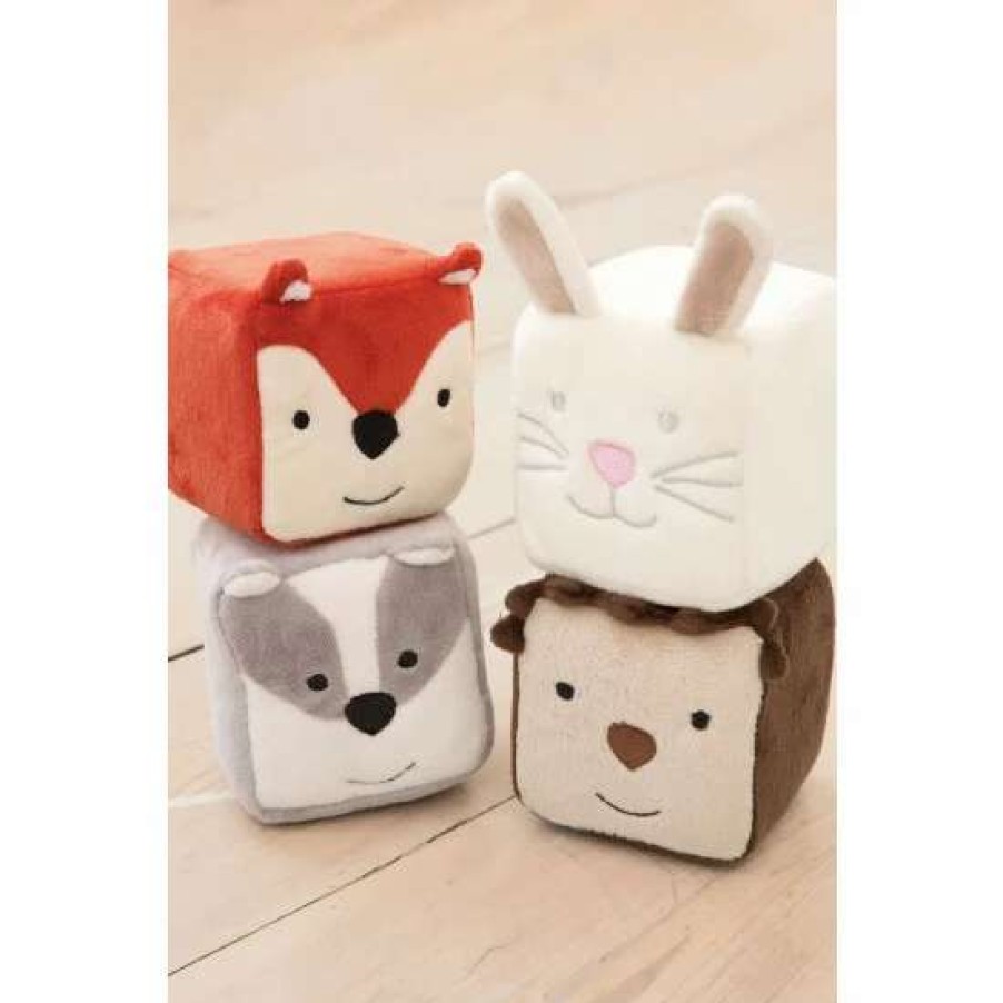 Toys * | Jojo Maman Bebe Soft Woodland Cubes 4 Pack