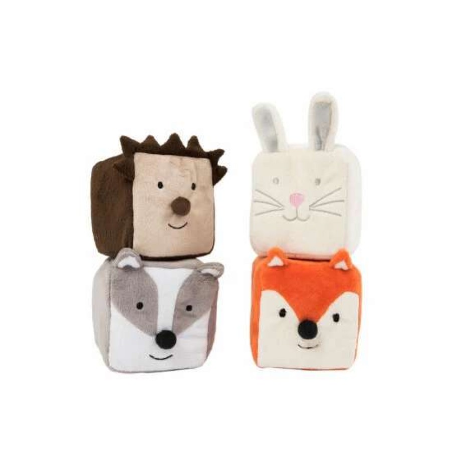 Toys * | Jojo Maman Bebe Soft Woodland Cubes 4 Pack